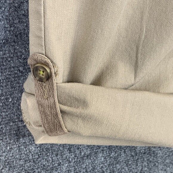 Boden Khaki Pants Women 6R Straight Leg Roll Tab Hem Cotton Blend - Picture 12 of 15